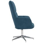 vidaXL Chaise de relaxation Bleu Velours
