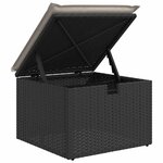 vidaXL Salon de jardin 6 Pièces avec coussins noir résine tressée