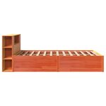 vidaXL Cadre de lit sans matelas cire marron 140x190cm bois pin massif