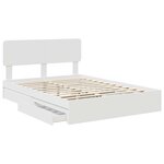 vidaXL Lit de Rangement Blanc 140 x 190 cm Bois d'ingénierie