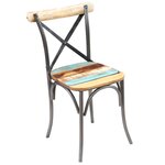 vidaXL Chaises à manger lot de 2 bois de récupération solide