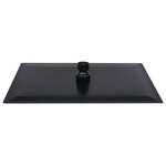 vidaXL Pomme de douche pluie Inox 30x20 cm Rectangulaire Noir