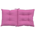 vidaXL Coussins de chaise de jardin à dossier bas lot de 4 rose