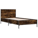 vidaXL Cadre de lit sans matelas chêne fumé 100x200 cm