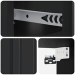 vidaXL Cabinet de chevet mural avec tiroir Noir 49 x 34 5 x 24 cm