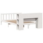 vidaXL Lit bibliothèque sans matelas blanc 135x190 cm bois pin massif