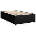 vidaXL Sommier à lattes de lit avec matelas noir 120x190 cm tissu