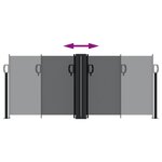 vidaXL Auvent latéral rétractable noir 100x600 cm