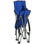 vidaXL Chaises de plage pliables lot de 2 Bleu Tissu