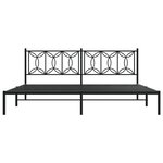 vidaXL Cadre de lit métal sans matelas avec tête de lit noir 193x203cm