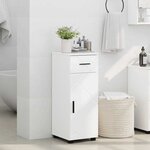 vidaXL Cabinet de salle de bain Blanc brillant 30 x 35 x 80 cm