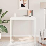 vidaXL Table de bar Blanc 110 x 55 x 105 cm Bois de pin massif