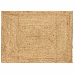 vidaXL Tapis de zone Beige 140 x 200 cm Jute