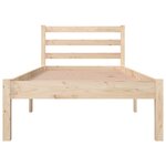 vidaXL Cadre de lit bois de pin massif 75x190 cm petit simple