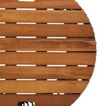vidaXL Tables d'appoint de jardin 2 Pièces dessus en bois noir poly rotin