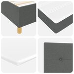 vidaXL Lit avec matelas gris foncé 80x200 cm Tissu