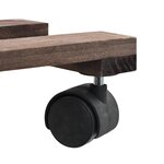 vidaXL Support roulant à plantes Bois de cèdre 4 Pièces 25 x 25 cm