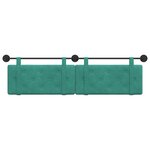 vidaXL Tête de lit suspendue Turquoise Velours