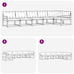 vidaXL Ensemble de canapés d'extérieur 6 pc Naturel et Beige