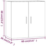 vidaXL Armoire murale Chêne sonoma 60x30x60 cm Bois d'ingénierie