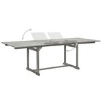vidaXL Table à dîner de jardin (160-240)x100x75cm Bois d'acacia massif