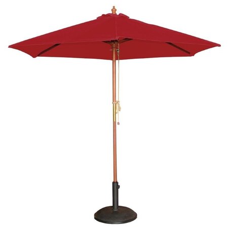 Parasol de terrasse rouge professionnel à poulie de 3 m - bolero -  - polyester x2520mm