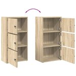 vidaXL Bibliothèque chêne sonoma 40x24x77 cm bois d'ingénierie