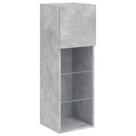 vidaXL Meubles TV avec lumières LED 2 Pièces gris béton 30 5x30x90 cm