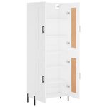 vidaXL Buffet haut Blanc 69 5x34x180 cm Bois d'ingénierie