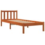 vidaXL Cadre de lit cire marron 90x200 cm bois de pin massif