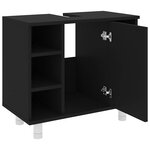 vidaXL Armoire de salle de bain Noir 60x32x53 5 cm Bois d'ingénierie