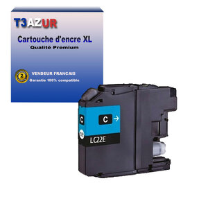 T3AZUR - Cartouche compatible avec Brother MFC-J5920DW   LC22E XL Magenta