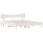 vidaXL Cadre de lit sans matelas blanc 200x200 cm bois massif de pin