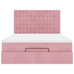 VidaXL Cadre de lit ottoman avec matelas rose 140x200 cm velours
