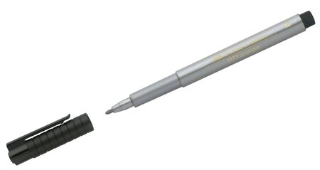 Stylo feutre à encre de chine pigmentée PITT artist pen 1 5 mm Argent FABER-CASTELL