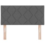vidaXL Tête de lit en motifs de blocs diamants gris foncé de 100 cm en tissu