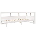 vidaXL Lit bibliothèque sans matelas blanc 90x200cm bois de pin massif