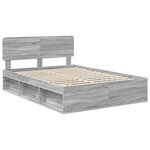 vidaXL Cadre de lit Gris Sonoma 150 x 200 cm Pin massif