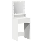 Table de maquillage vidaXL avec lumières LED blanches 50x41x135 cm