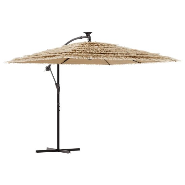 vidaXL Parasol de jardin avec mât en acier marron 290x290x238 cm