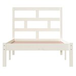 vidaXL Cadre de lit sans matelas blanc bois massif 90x200 cm