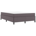 vidaXL Cadre de lit avec matelas Gris 140 x 200 cm tissu