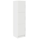 vidaXL Bureau avec rangement blanc en bois d'ingénierie