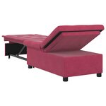 vidaXL Canapé-lit 3-en-1 Design extractible Bordeaux Velours