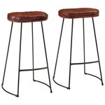vidaXL Tabourets de bar Gavin lot de 2 marron foncé 44x37 5x78 cm
