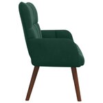 vidaXL Sofa 2 places Vert foncé 115 x 61 x 87 cm Velours