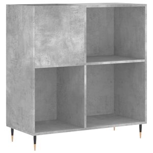 vidaXL Armoire à disques gris béton 84 5x38x89 cm bois d'ingénierie