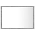 vidaXL Miroir à LED de salle de bain Gris béton 60x8 5x37 cm Acrylique