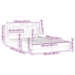 vidaXL Cadre de lit Viana sans matelas noir 120x200 cm similicuir