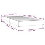 Vidaxl cadre de lit noir 90x200 cm tissu